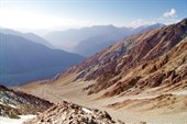спуск с Курай Шапака, вид с перевала